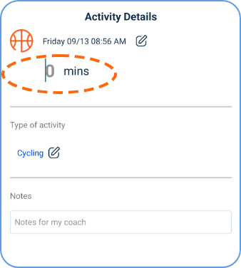 Type of activity.