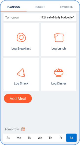 Picture of meal selection Breakfast or Lunch