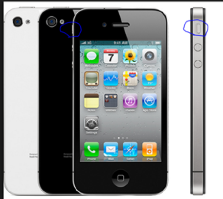picture of iphone with sound toggle circled